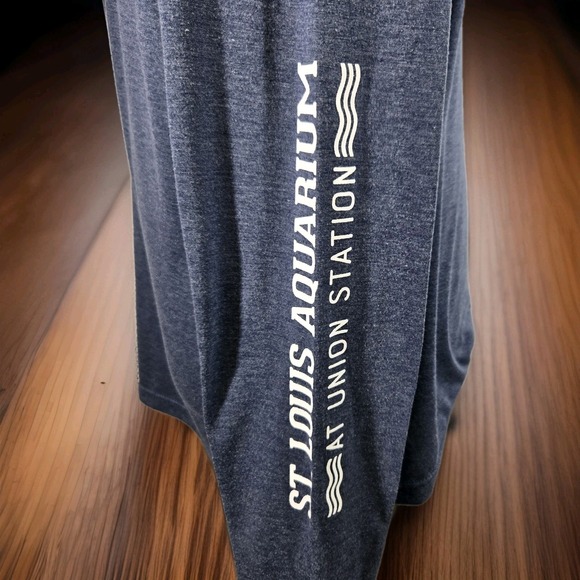 St Louis‎ Aquarium Hoodie Adult 2XL Blue Long Sleeve Lightweight Cotton Blend - Picture 3 of 12